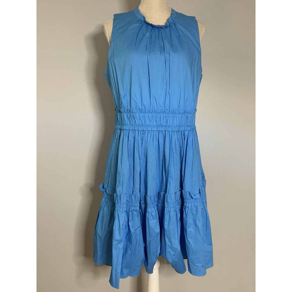 NEW Lilly Pulitzer Elina Stretch Cotton Sleeveless Tiered Ruffle Dress Size 12